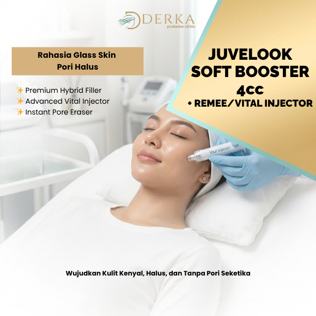 Derka Skin Juvelook Soft Booster 4cc + Remee/Vital Injector Voucher Treatment