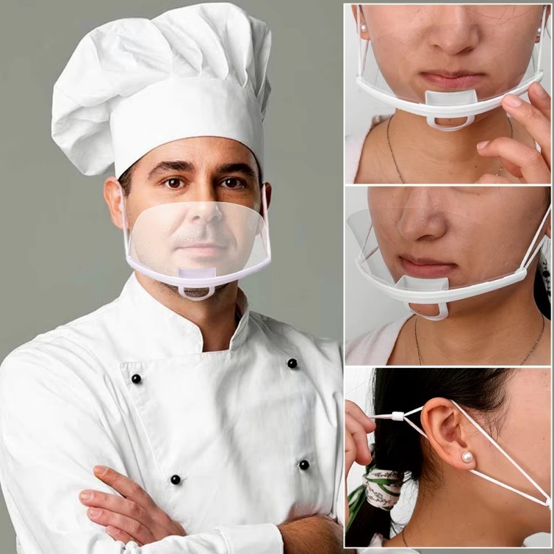Masker Mulut Chef Masker Transparan Mulut 30pcs Penutup Mulut Masak Restoran Dapur Chef Kantin