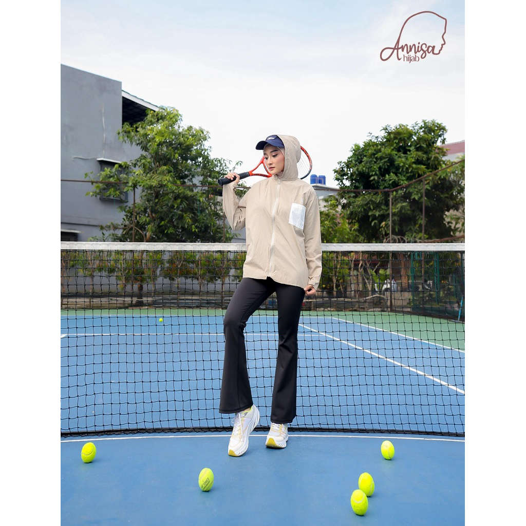 [Grosir/3Pcs]Annisa hijab-Jacket Parasut Kosong Lima By ANS