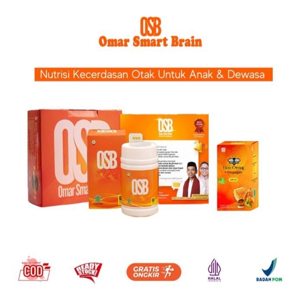 OSB (Omar Smart Brain) - Kapsul Herbal Bantu Meningkatkan Kecerdasan Anak