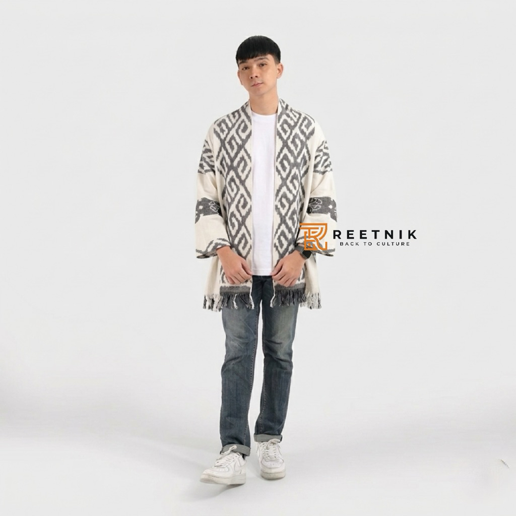 OUTER TENUN TORAJA ETNIK CARDIGAN TENUN