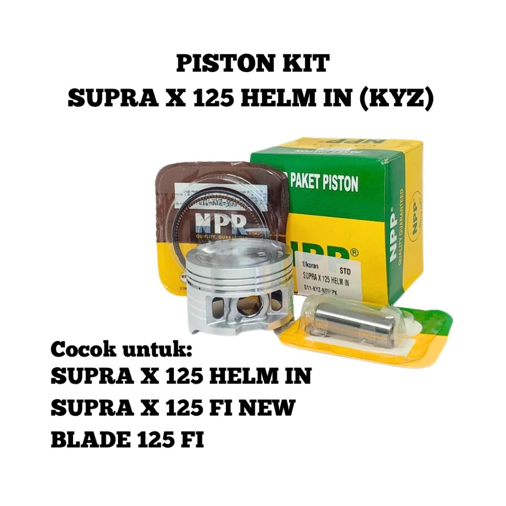 PISTON KIT SUPRA X 125 HELM IN (KYZ) / SUPRA X 125 FI NEW / BLADE 125 FI STD NPP