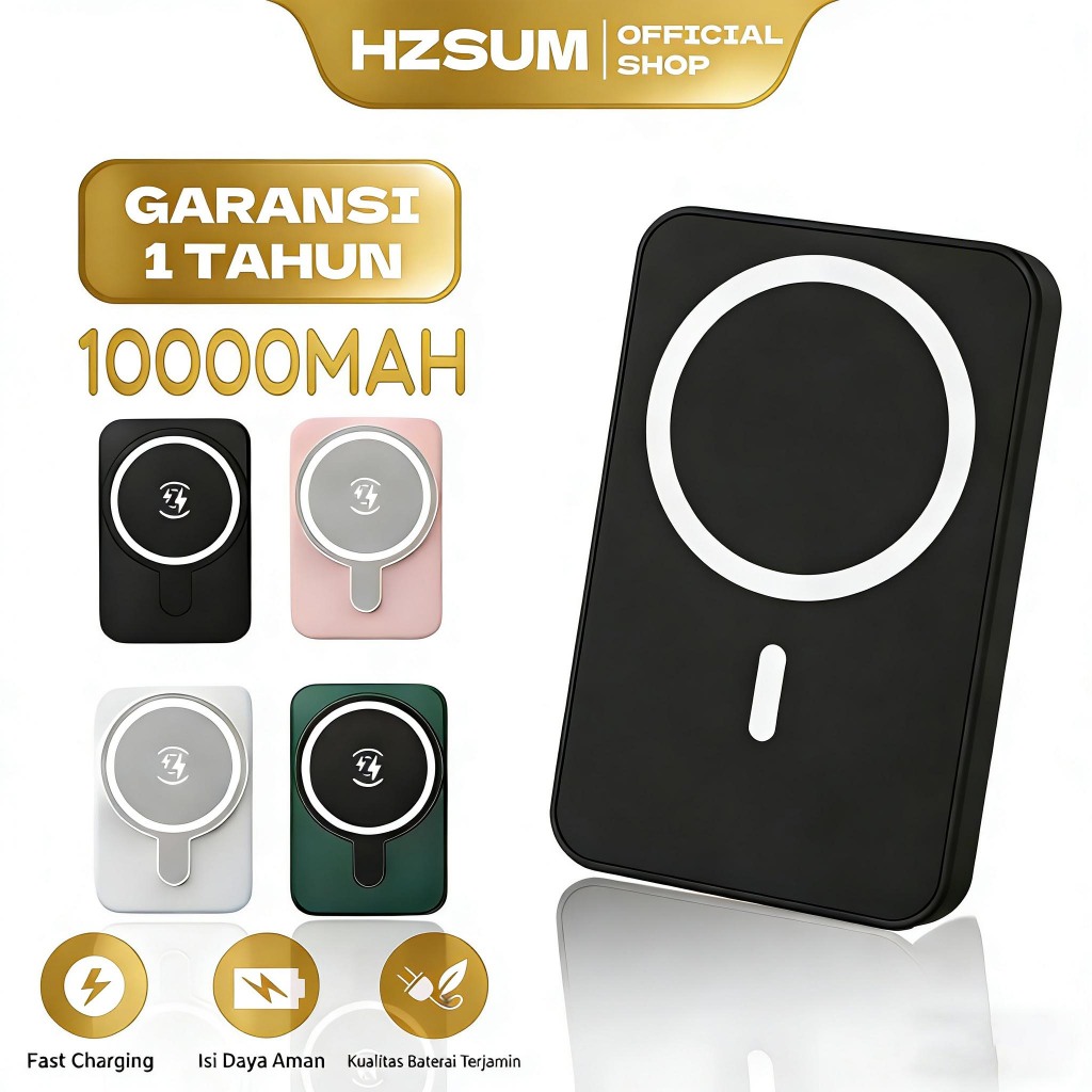 HZSUM LENTIVEN Wireless Powerbank 10000Mah Mini Fast Charging Magsafe Magnetic 20W