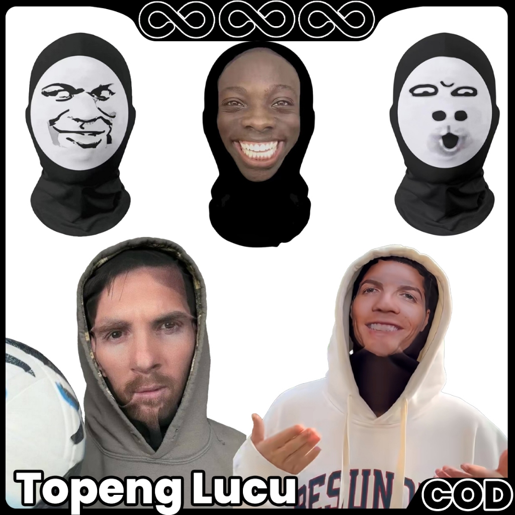 Masker 3D Topeng Unik Masker Topeng Wajah 3D Topeng Ugly Face Lucu Topeng 3D Topeng Lucu Bandana Mas
