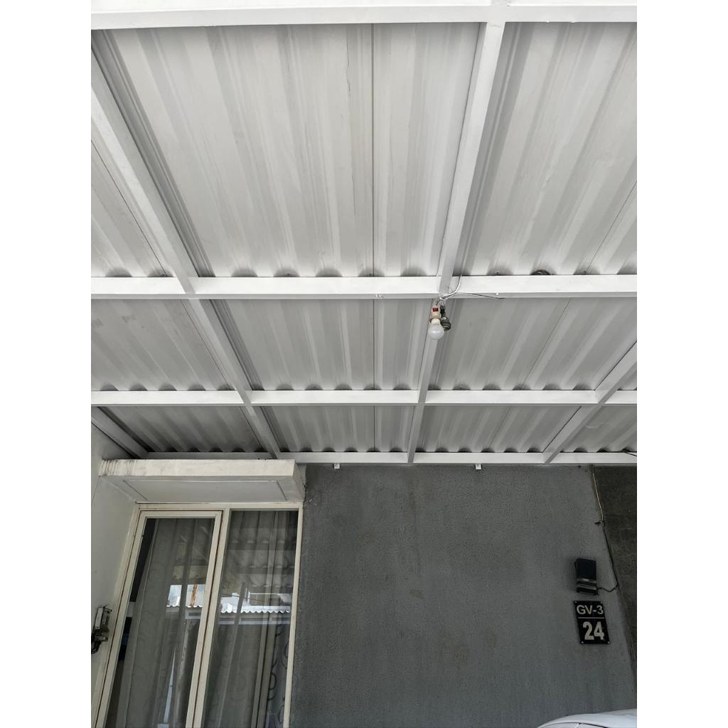 Kanopi rooftop upvc double layer murah