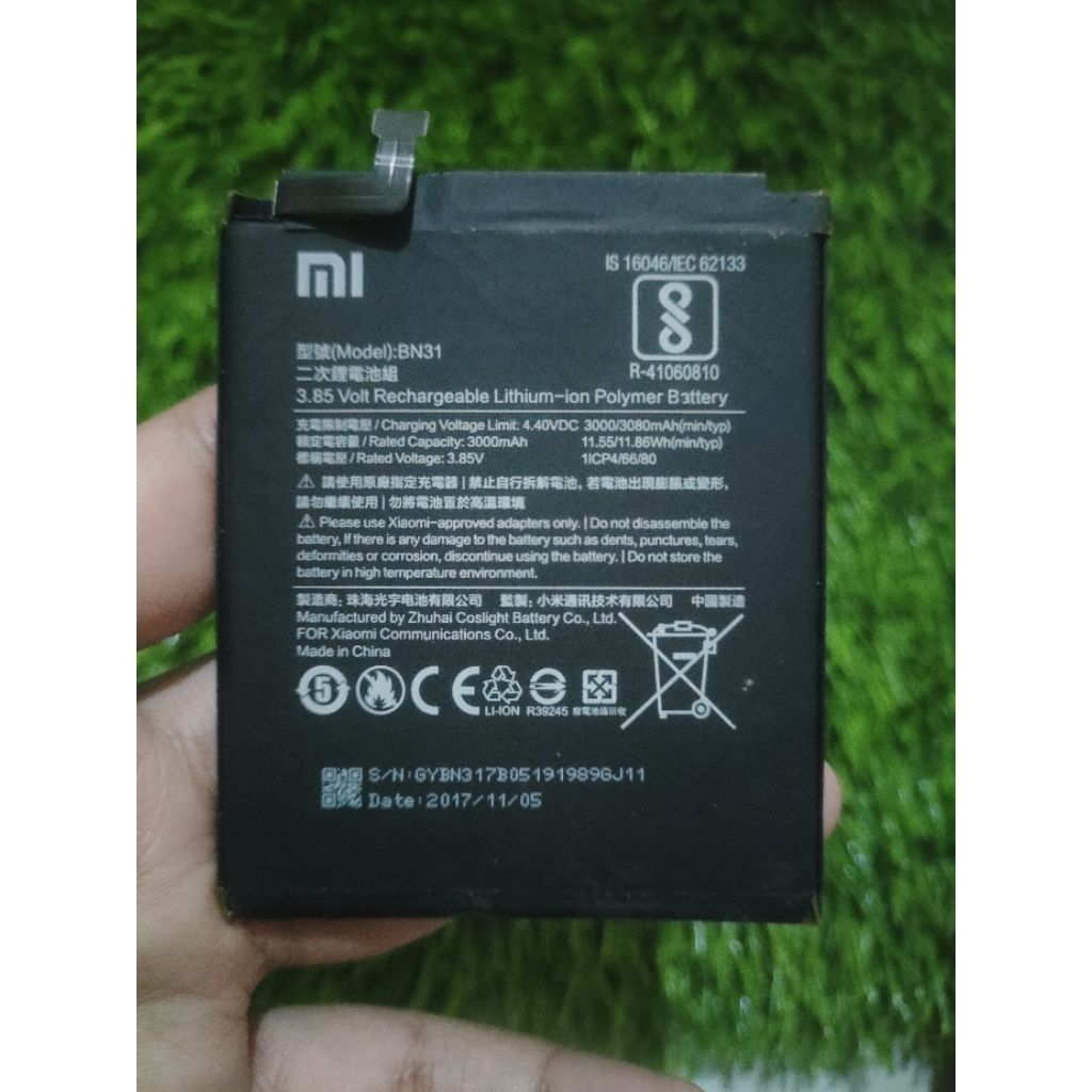 Baterai Batre Batu Xiaomi Mi A1 Redmi Note 5A BN31 BN 31 Original Copotan HP