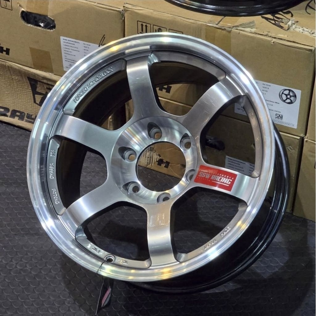 velg racing R18 SSW S202 ORIGINAL THAILAND TE37 velg mobil ring 18 lebar 9 ET 0 hilux triton Ford ev