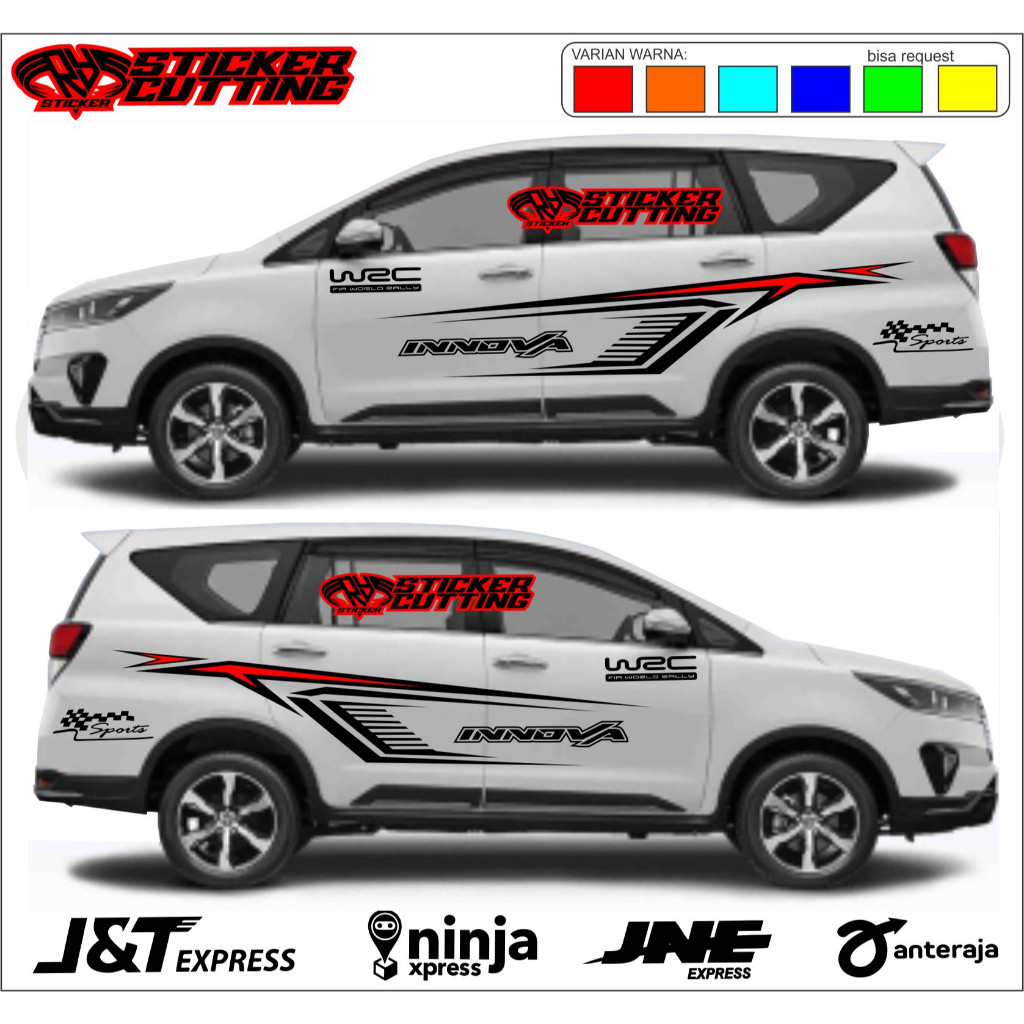 New stiker mobil toyota kijang innova reborn cutting sticker body samping mobil kijang innova reborn