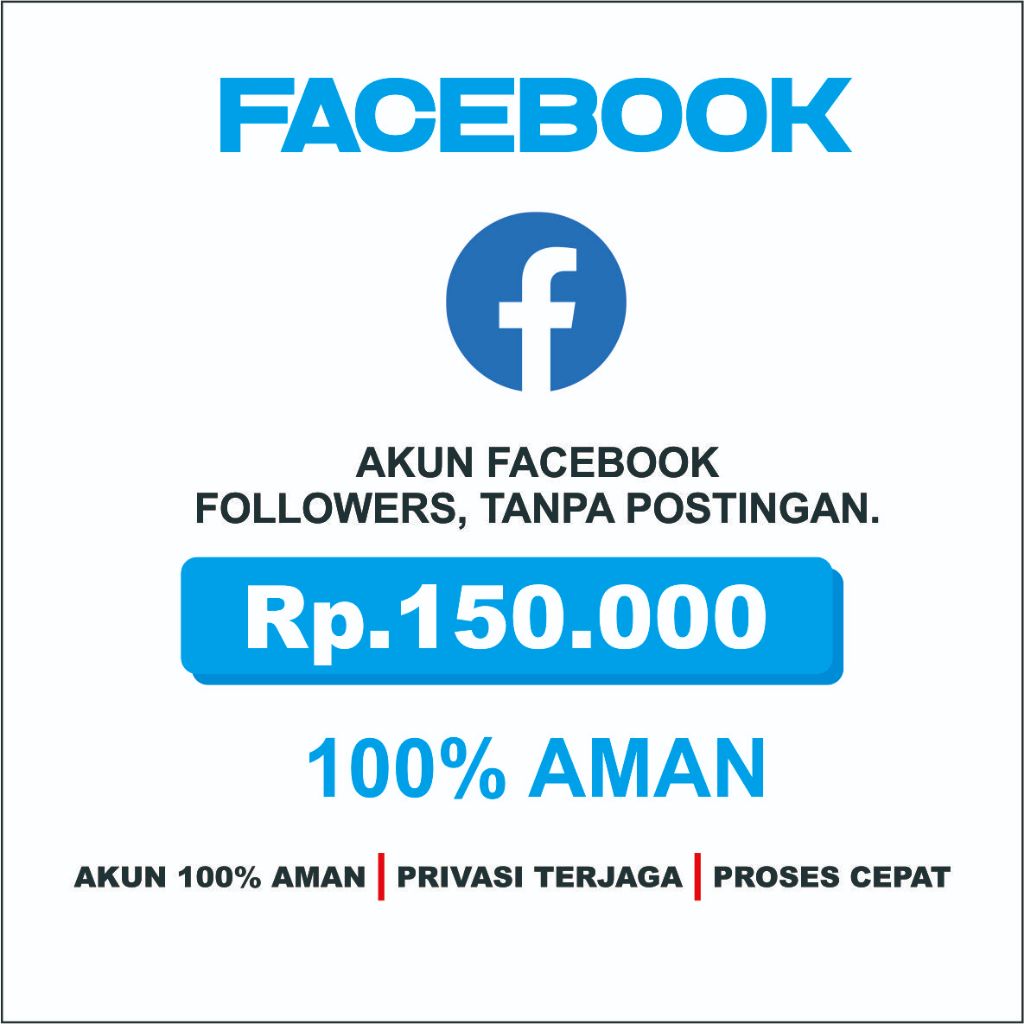 FACEBOOK akun followers 100 % aman
