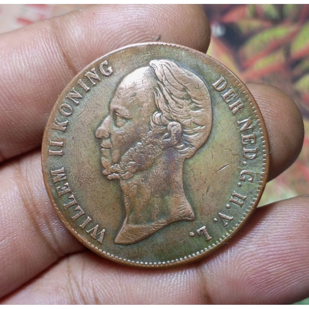 Koin Souvenir 21/2 G Willem II 1849 Bronze