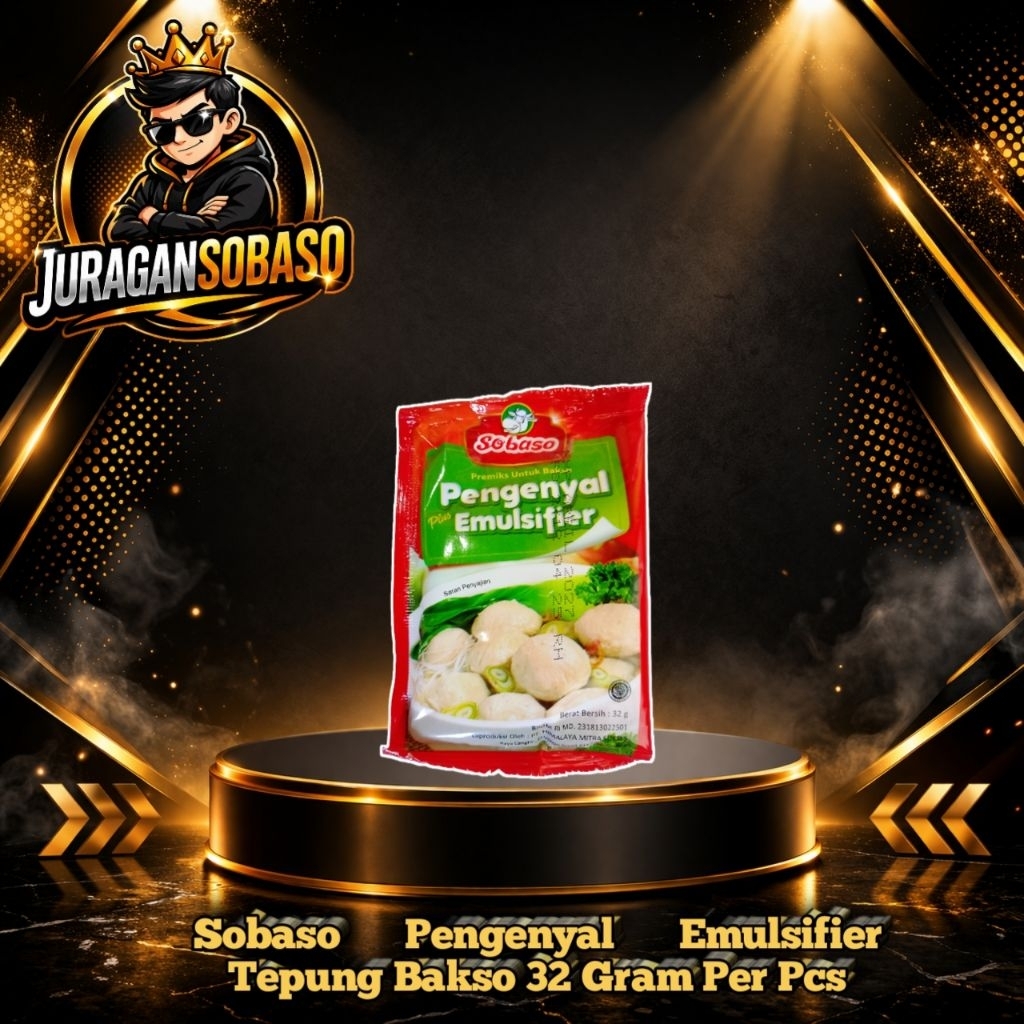 Sobaso Pengenyal Emulsifier Tepung Bakso 32 gram Per Pcs