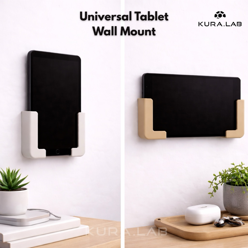 Universal Tablet Wall Mount KURA.LAB | Holder Tablet Dinding | Bracket Tablet Minimalist