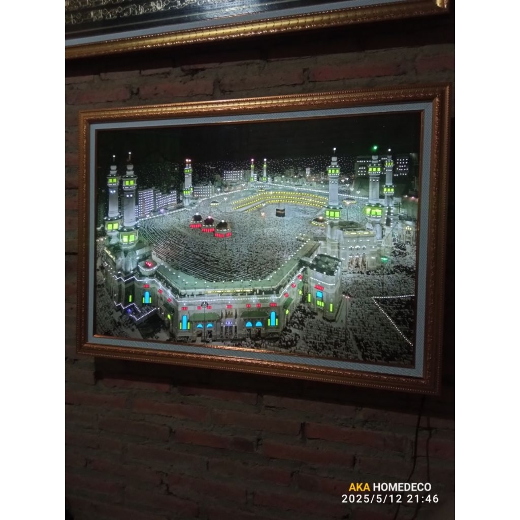 Hiasan Dinding Kabah Lampu Masjidil Haram Kelap Kelip