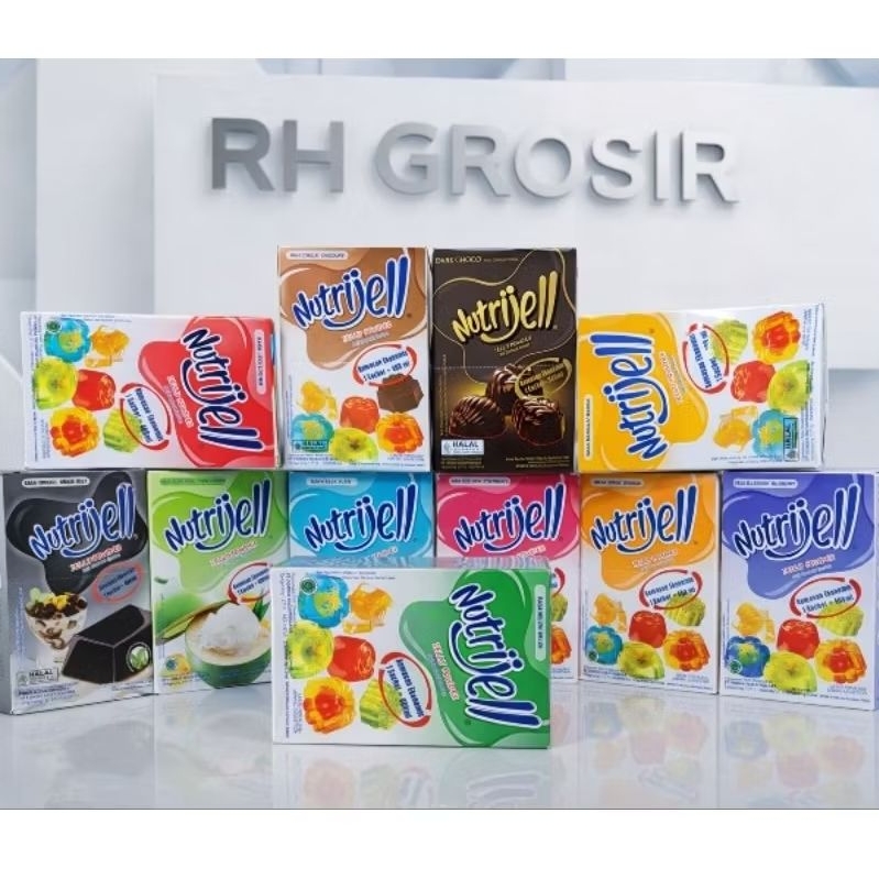 Nutrijell Varian Rasa Jelly Powder 1 Box isi 12 Sachet (Nutrijel Rasa & Nutrijel Coklat)