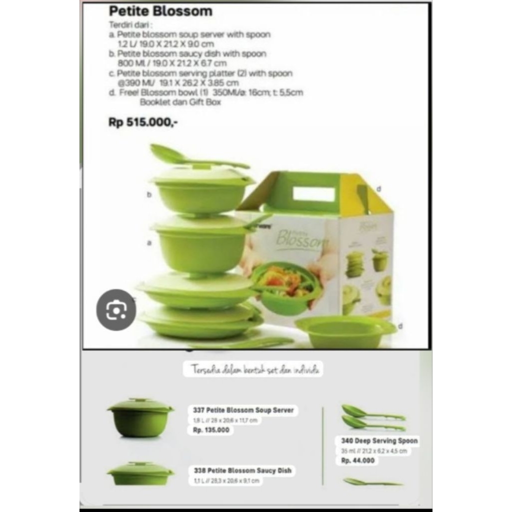 BLOSSOM set ~ Tupperware BARU