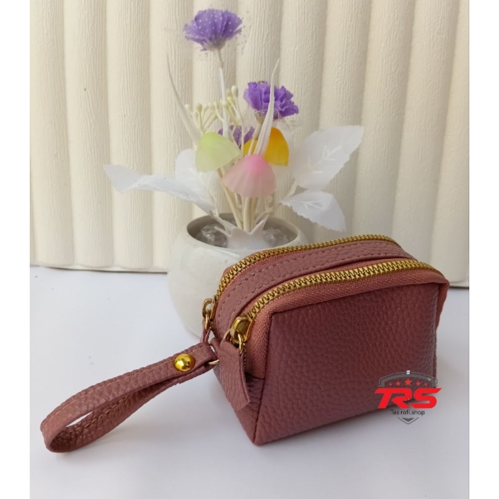 Rofi.shop1 DOMPET KOIN WANITA RESLETING 2 MINI
