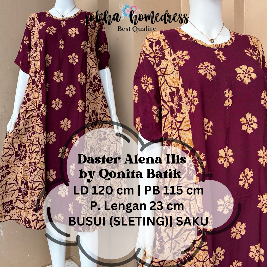 (Ld 120) Daster Alena Busui Hls By Qonita Batik Pekalongan