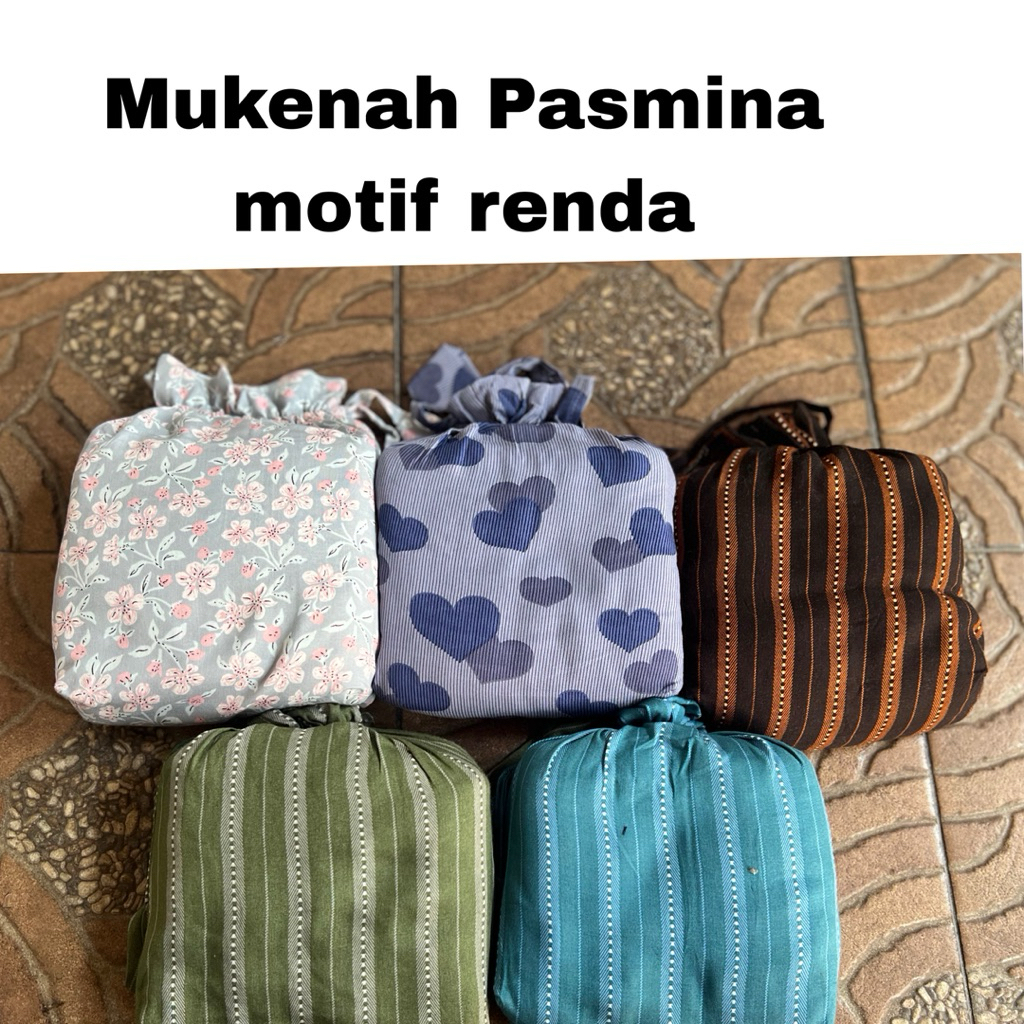 mukenah pasmina motif renda hadramaut dewasa