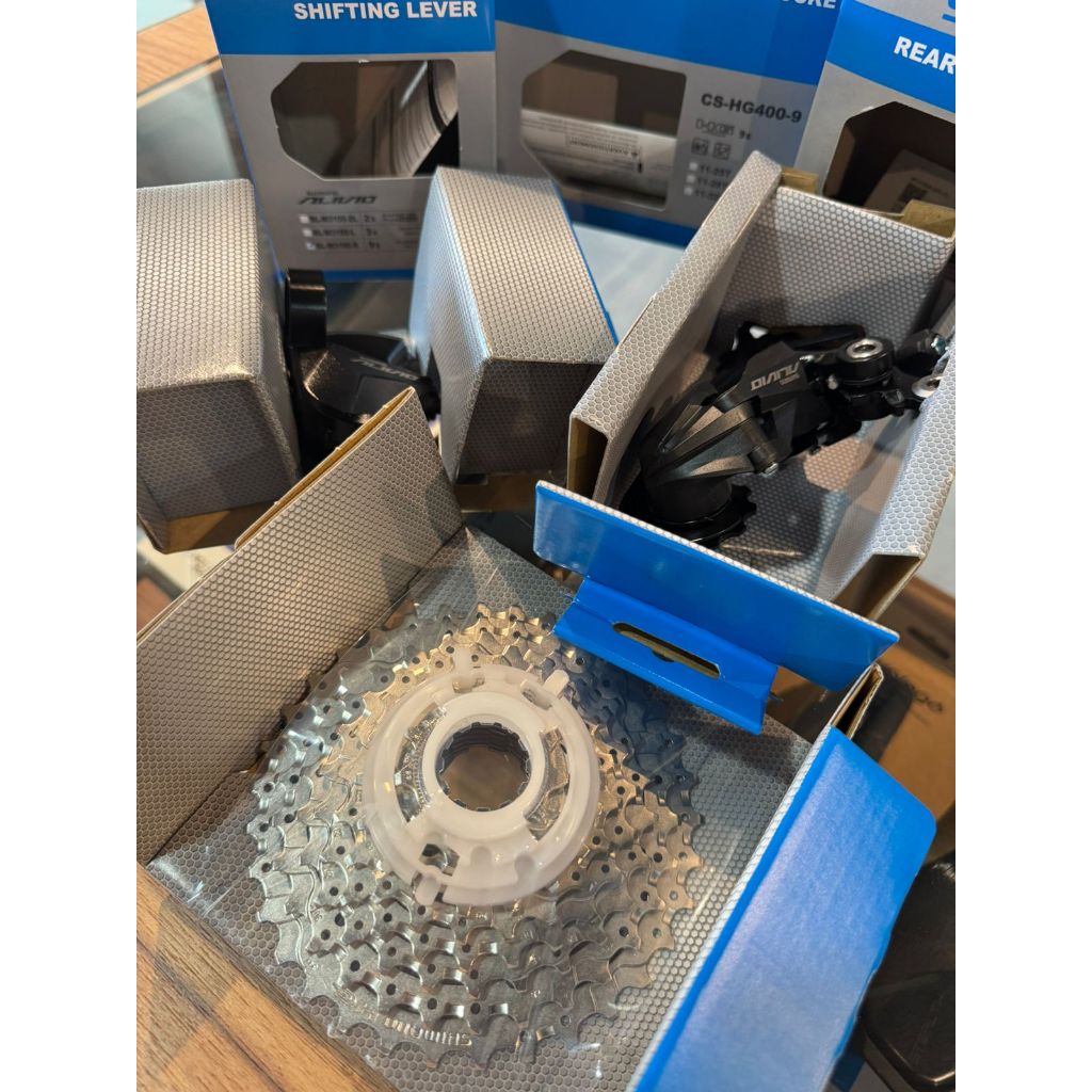 PAKET KALCER SHIMANO ALIVIO M3100 9 SPEED RD SPROCKET SHIFTER 9 SPEED COMMUTER MINI GROUPSET KALCER 
