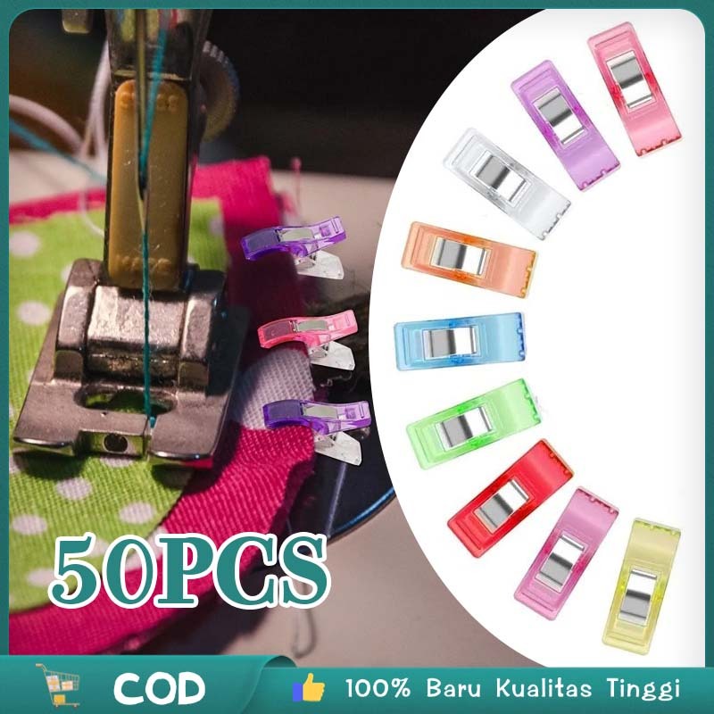 Isi50 Penjepit Kain Jahit Klip Kain Jepitan Kain Mini Jahit Perlengkapan Menjahit Klip Penjepit