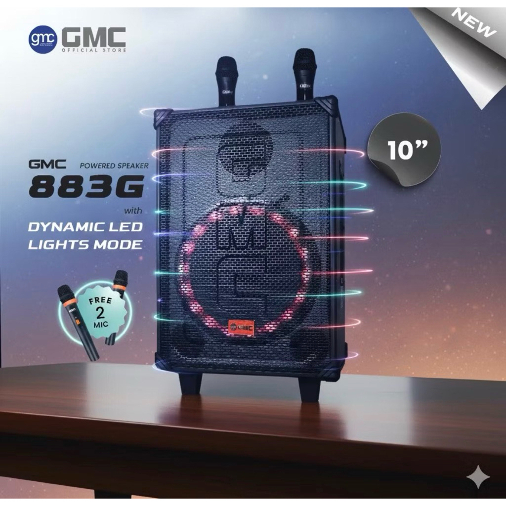 Speaker GMC 883G / Speaker GMC 10" Bonus 2Mic wireless