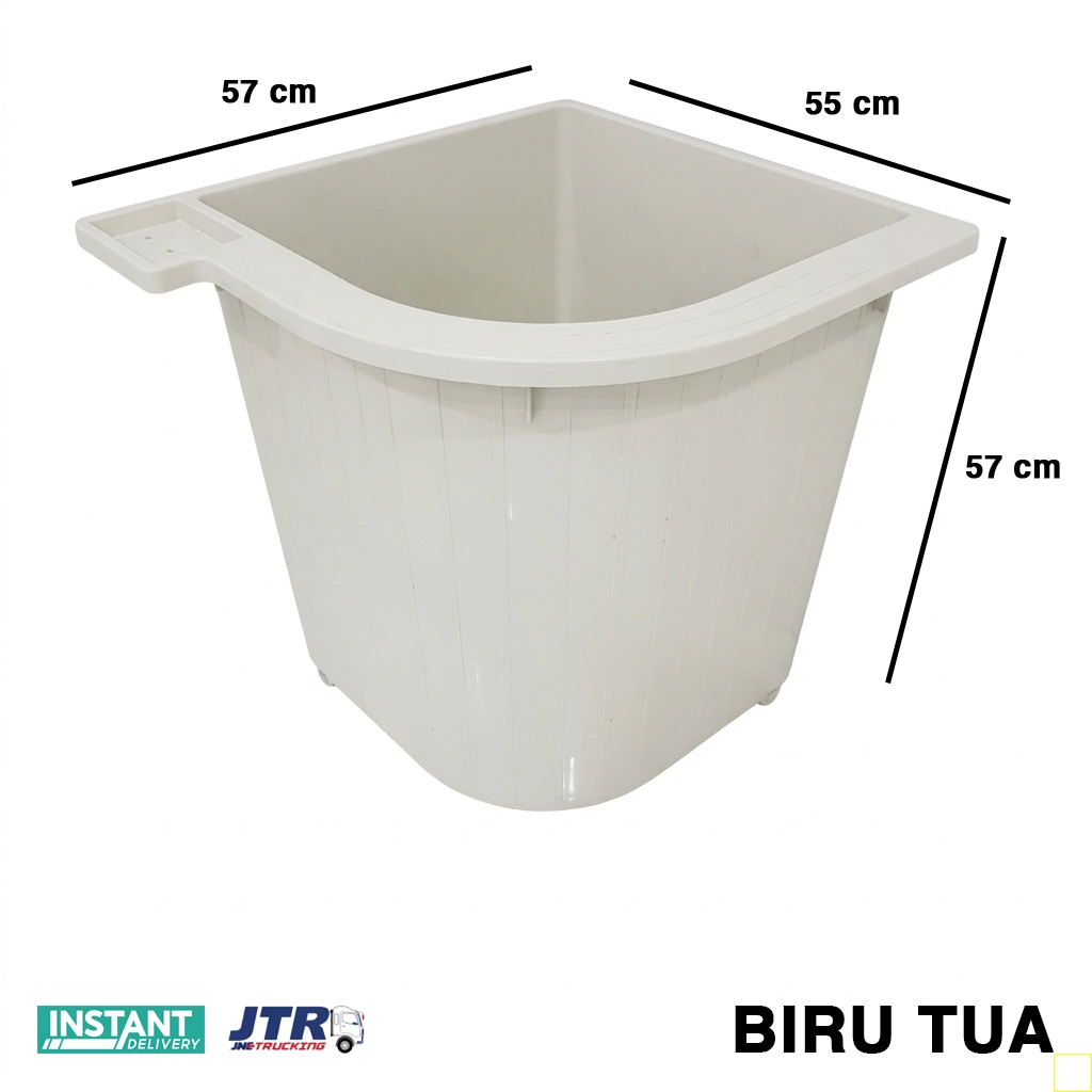 Bak Mandi Sudut Oval + Tempat Sabun (kapasitas 120 Liter)