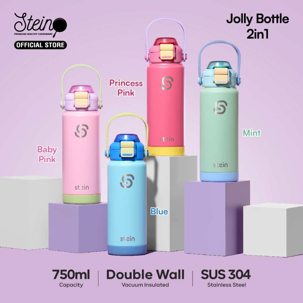 Stein Tumbler Jolly Bottle 2in1 750ml - Botol Minum Dua Fungsi SUS 304
