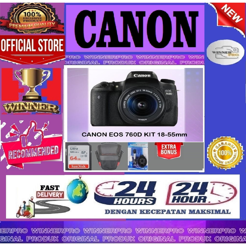 KAMERA CANON EOS 760D KIT 18-55 STM