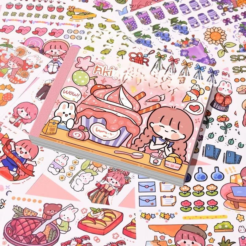 Stiker Buku Akhican Cute / Stiker Lucu / Stiker Buku Cute