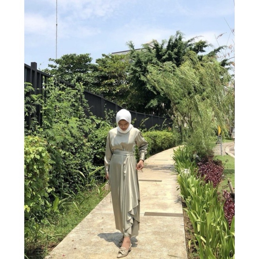 Dress Gamis Wanita Hijab Kondangan Lebaran HITAM