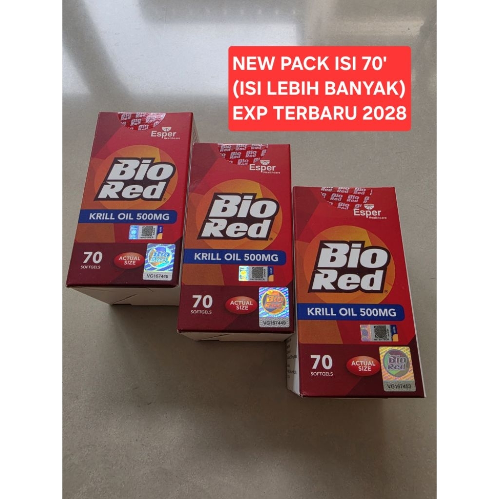 Esper Bio Red Krill oil 500mg isi 70' EXP 2028 READY SIAP KIRIM