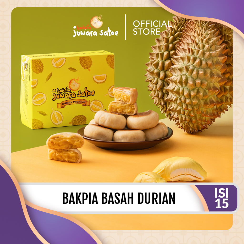 BAKPIA JUWARA SATOE [ Isi 15 ] Bakpia Basah Durian - Oleh Oleh Khas Jogja