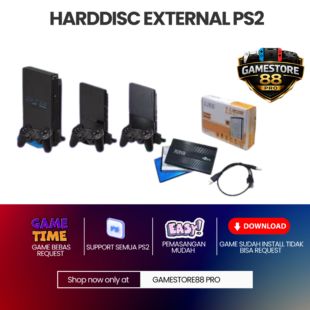 Harddisk External PS2 Full Game | 100+ Game PS2 | Siap Main