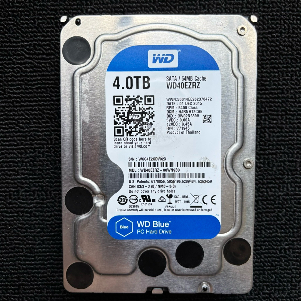 HARDDISK KOMPUTER WD BLUE 4TB SENTINEL 1% RUSAK