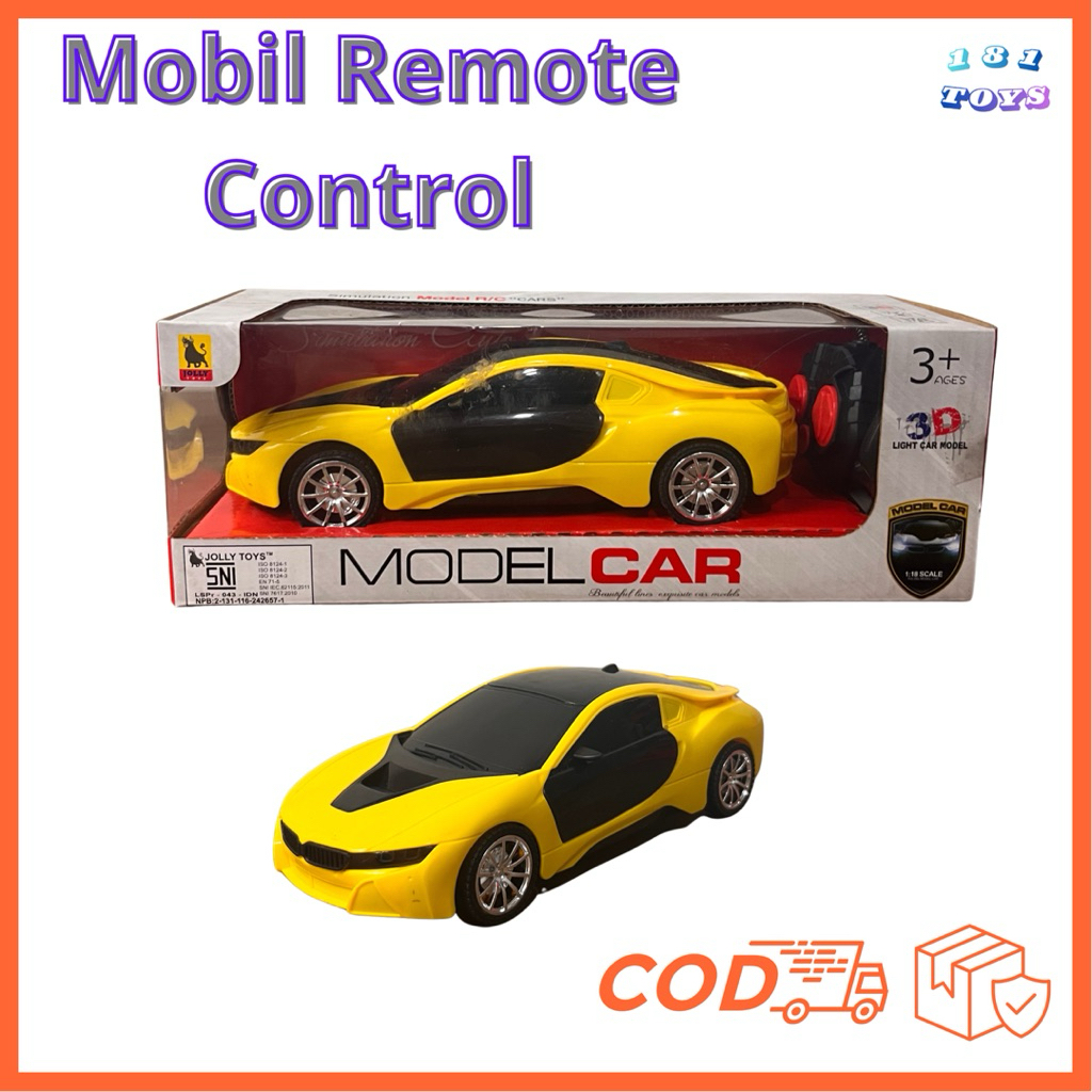 Mainan Mobil Balap RC - RC Warna Kuning