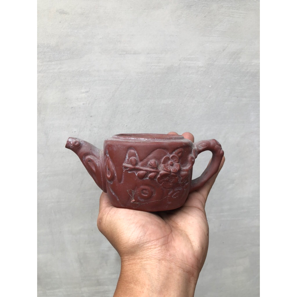 Teko antik peranakan Cina asli antik
