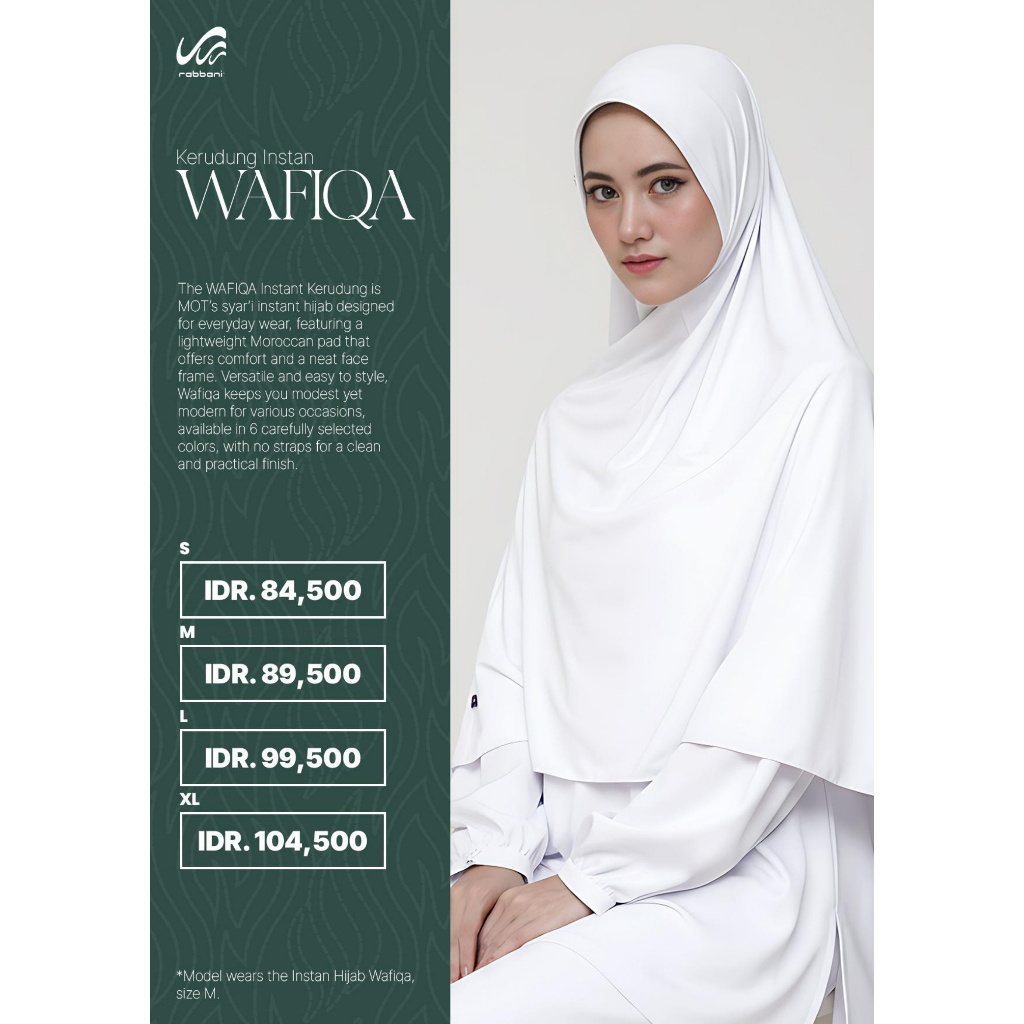 Kerudung Instan Wafiqa | Kerudung Instan | Kerudung Rabbani | Kerudung Instan Rabbani [Ori Rabbani]