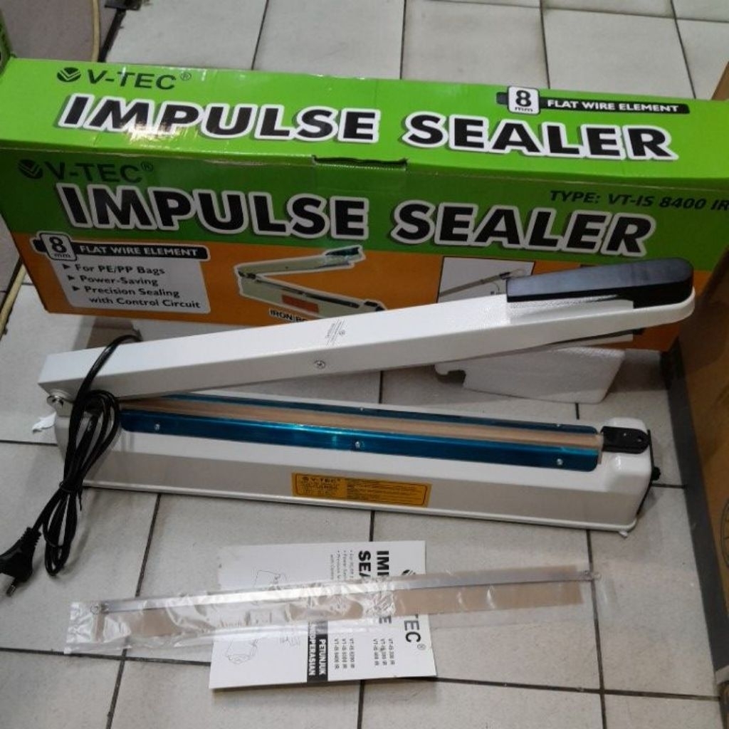 HAND SEALER VTEC 40CM 8MM / HASIL PRESS LEBAR 8MM