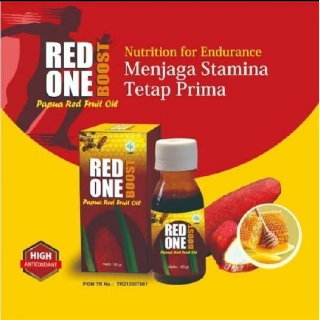 Red One Boost Papua Red Fruit Oil | Minyak Buah Merah + Madu | Suplemen Herbal Antioksidan & Daya Ta