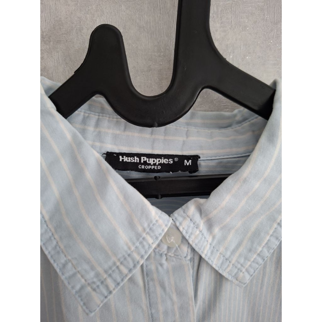 Kemeja hush puppies preloved | kemeja biru | kemeja garis