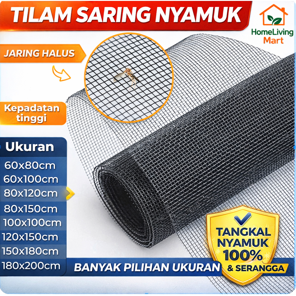 Homefilm Jaring Nyamuk Hitam DIY | Layar Jendela Anti Serangga Mudah Pasang