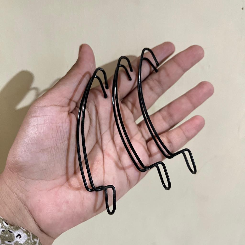 1 SET KLEM KAWAT BESI ISI 3 PCS KLEM TEBOK LOVEBIRD PLECI JEPITAN PLAT PENGAIT TEBOK KAKI SANGKAR KA