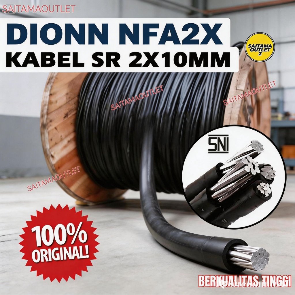 DIONN Kabel Twist SR 2x10mm DX 2x10 MM Original 100% SNI Kabel Listrik PLN Twisted Murah