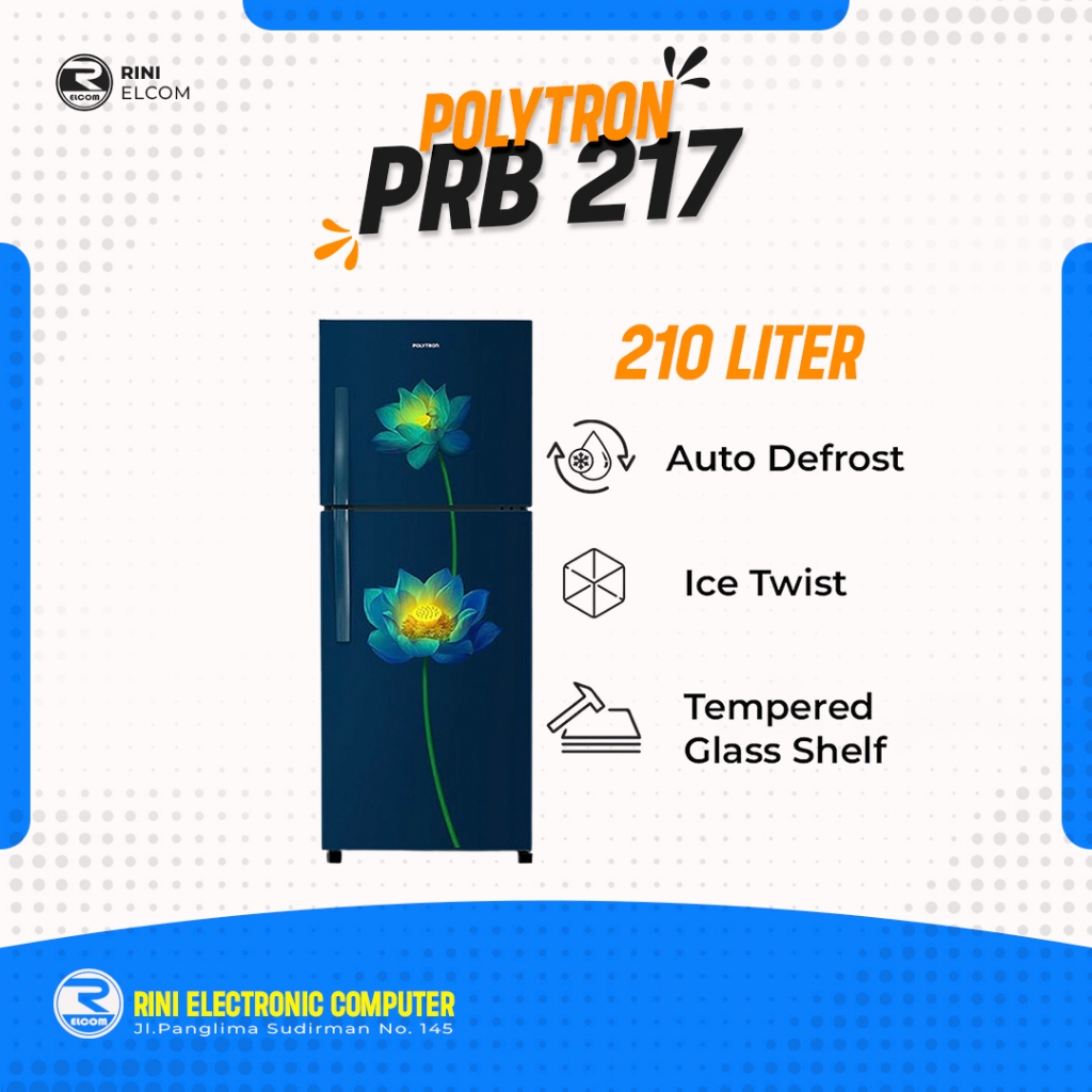 KULKAS 2 PINTU POLYTRON PRB 217 PRB217