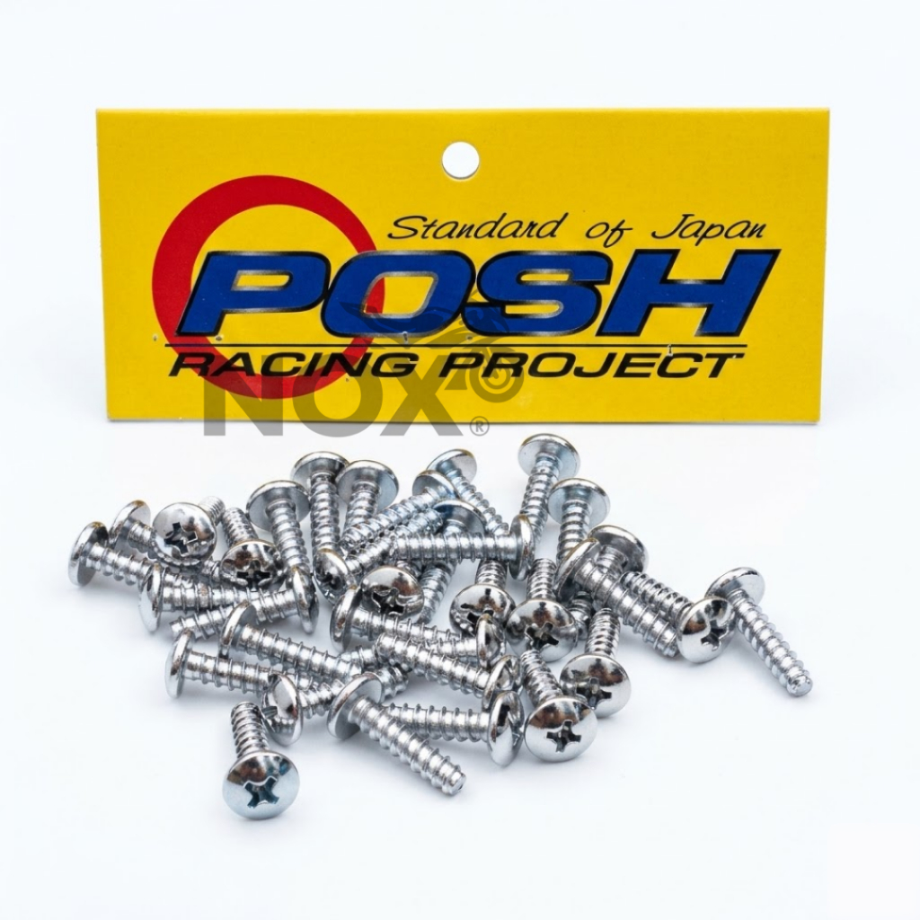 1 Pack Baut Body Krom 34 PCS Stainless Motor Universal Honda Yamaha Baut Kap Set Body Chrome Beat Va