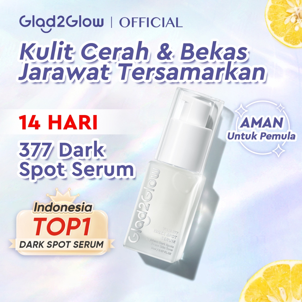 Glad2Glow Yuja Symwhite 377 Dark Spot Serum Eksfoliasi Wajah collagen serum wajah cream pemutih waja