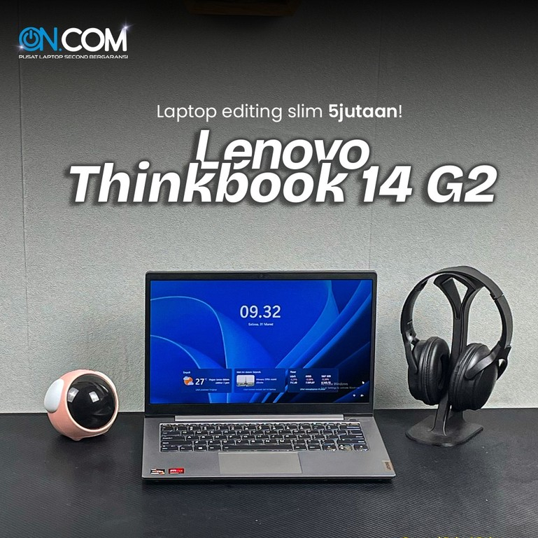 Lenovo Thinkbook 14 G2 ARE/AMD Ryzen 5 4500U/RAM 16 GB/SSD 512 GB/Garansi Toko 1 Bulan