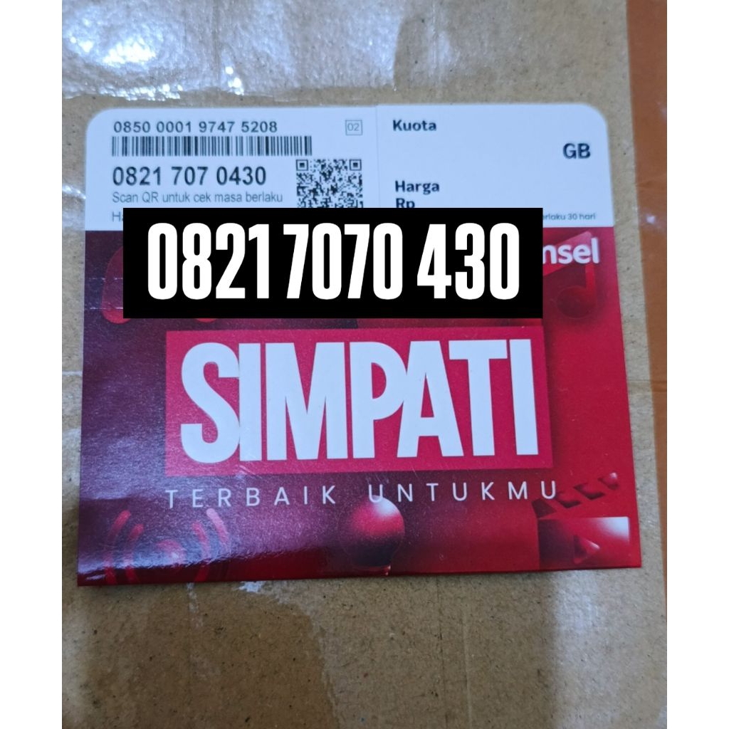 kartu perdana Telkomsel simpati 11 angka 4G/5G