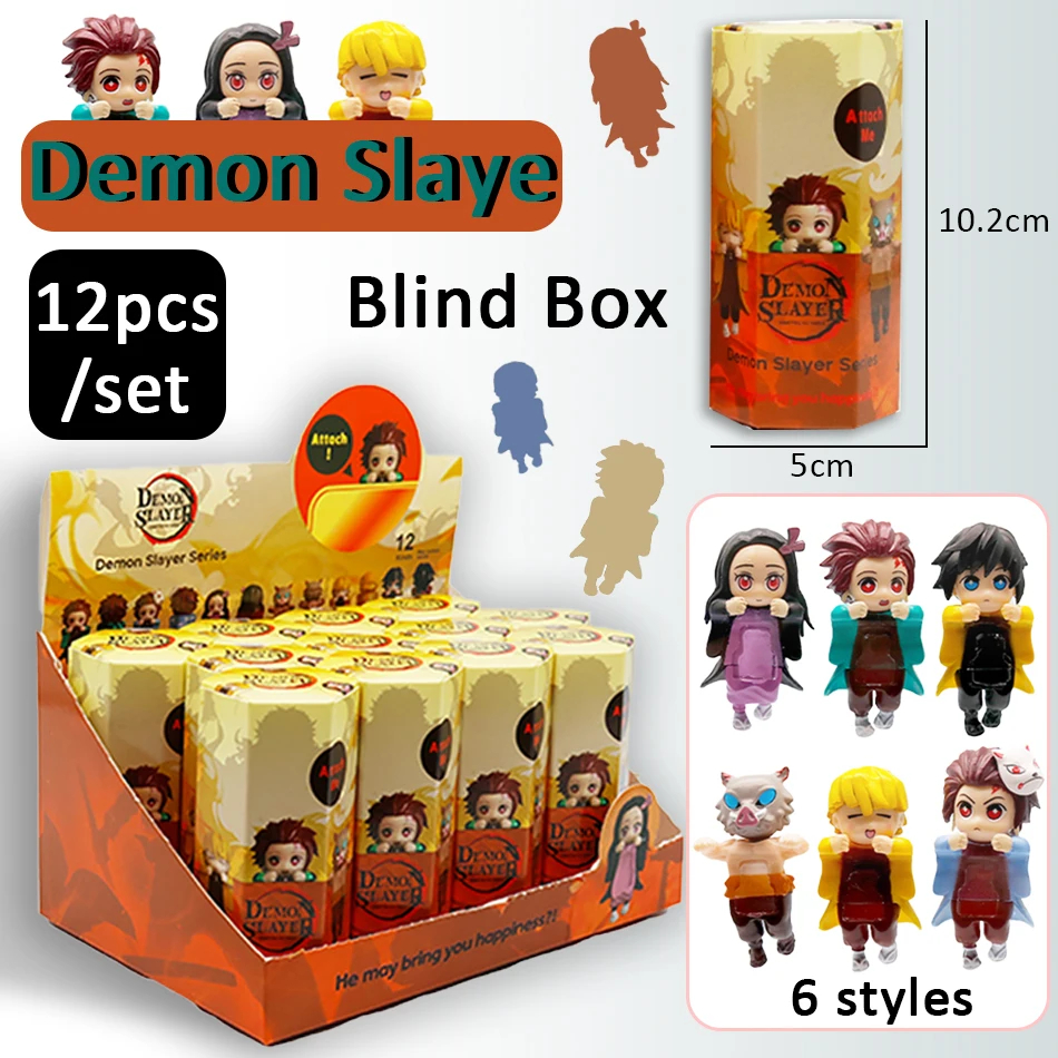 GROSIR 1 BOX ISI 12 PCS 1 LUSIN blindbox hippers demon slayer MAINAN MISTERY HIPPERS DEMON SLAYER MN