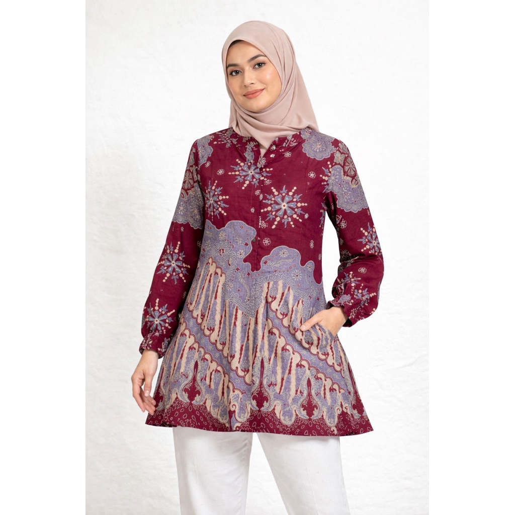 BLUS BATIK WANITA, BATIK KERJA WANITA, BLUS BATIK